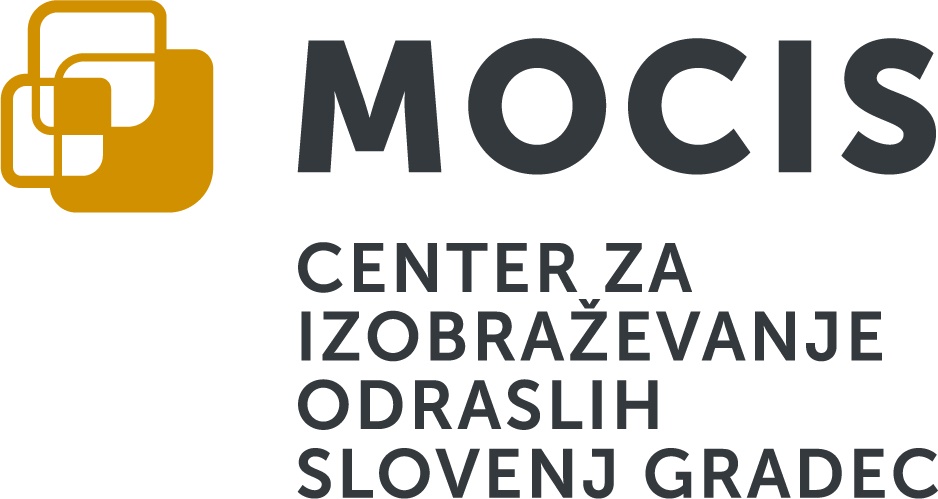 Logo: MOCIS, Center za izobraževanje odraslih Slovenj Gradec