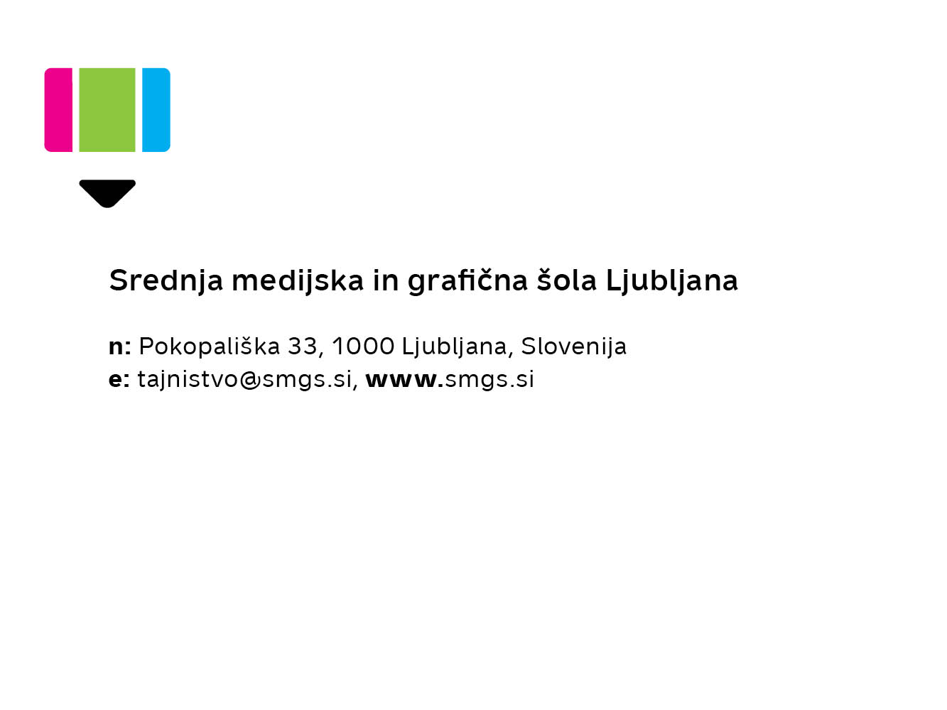 Logo: Srednja medijska in grafična šola Ljubljana