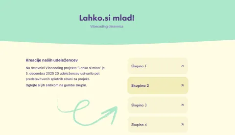 Spletne strani Lahko si mlad grafika