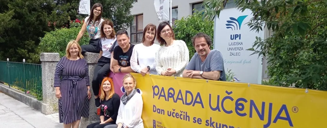 Biserka s sodelavci ob Paradi učenja 2024